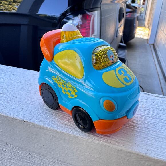 VTech Go! Go!‎ Smart Wheels Race Car #3 Blue Orange Lights Sounds NIB - Picture 1 of 7